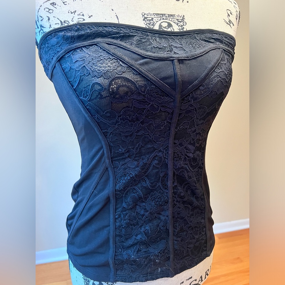 Black Bodycon Victoria’s Secret Bustier Strapless Top NWOT